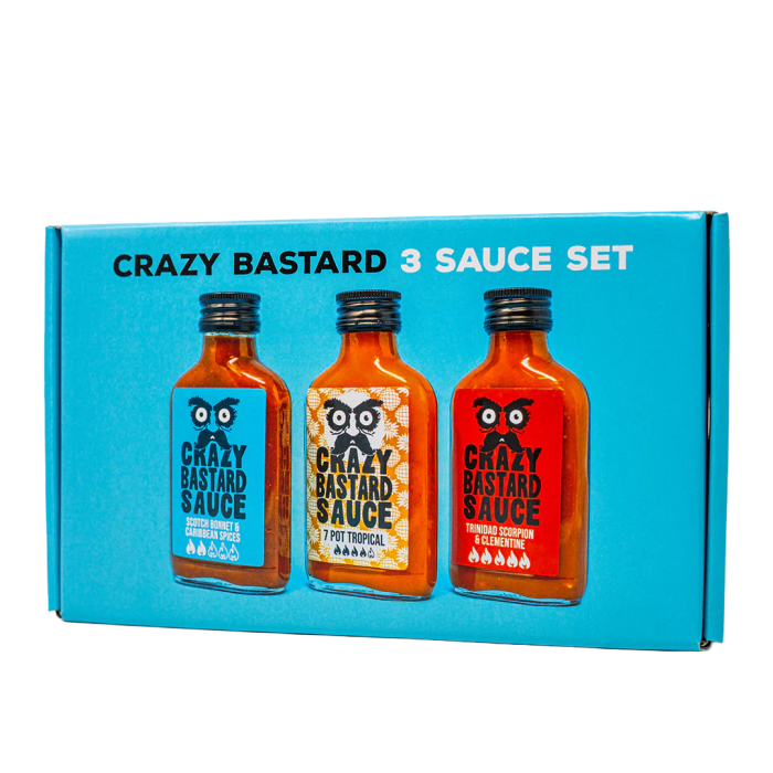 Crazy Bastard Caribbean Box 3 Sauce Set